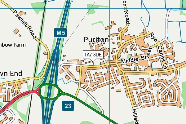 TA7 8DE map - OS VectorMap District (Ordnance Survey)