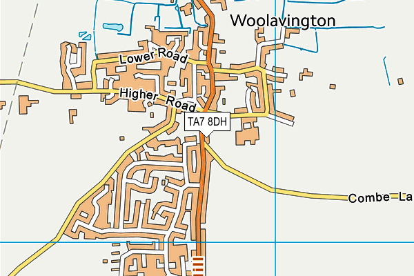 TA7 8DH map - OS VectorMap District (Ordnance Survey)