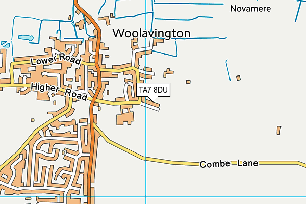 TA7 8DU map - OS VectorMap District (Ordnance Survey)
