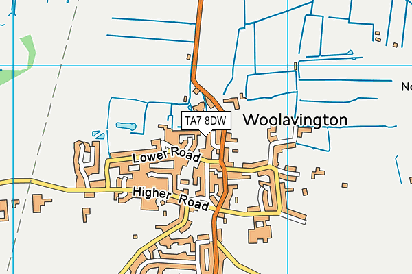 TA7 8DW map - OS VectorMap District (Ordnance Survey)