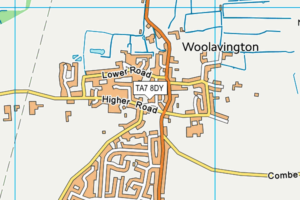 TA7 8DY map - OS VectorMap District (Ordnance Survey)