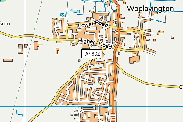 TA7 8DZ map - OS VectorMap District (Ordnance Survey)