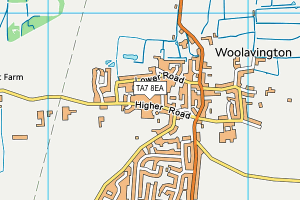 TA7 8EA map - OS VectorMap District (Ordnance Survey)