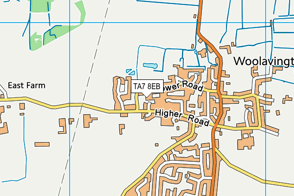 TA7 8EB map - OS VectorMap District (Ordnance Survey)