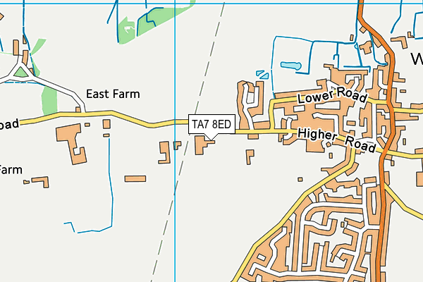 TA7 8ED map - OS VectorMap District (Ordnance Survey)