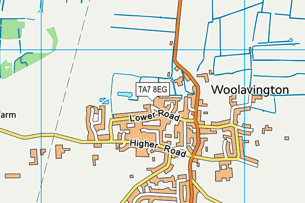 TA7 8EG map - OS VectorMap District (Ordnance Survey)