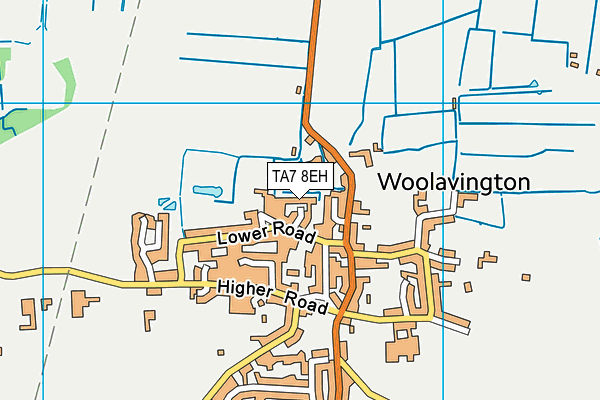 TA7 8EH map - OS VectorMap District (Ordnance Survey)
