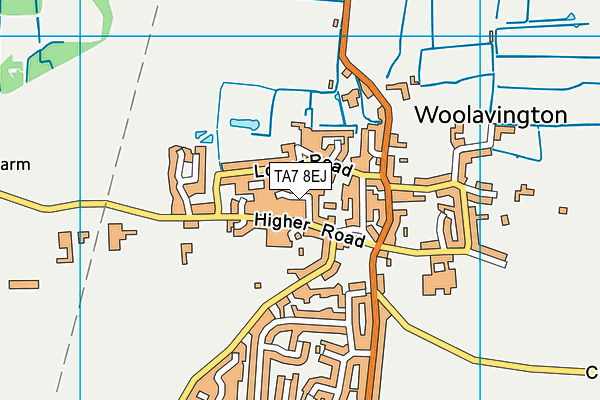 TA7 8EJ map - OS VectorMap District (Ordnance Survey)