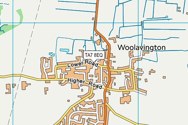 TA7 8EQ map - OS VectorMap District (Ordnance Survey)