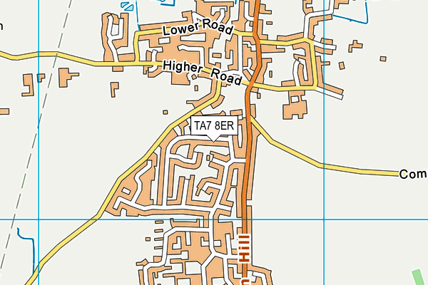 TA7 8ER map - OS VectorMap District (Ordnance Survey)