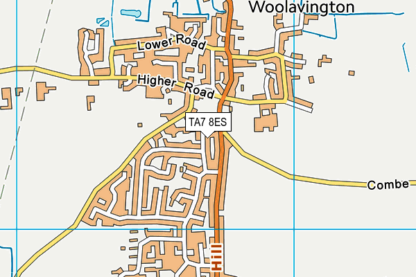 TA7 8ES map - OS VectorMap District (Ordnance Survey)