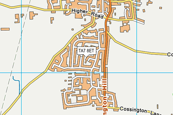 TA7 8ET map - OS VectorMap District (Ordnance Survey)
