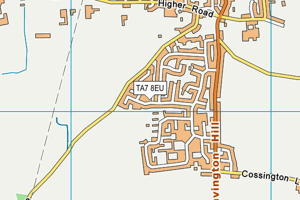 TA7 8EU map - OS VectorMap District (Ordnance Survey)