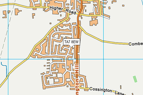 TA7 8EW map - OS VectorMap District (Ordnance Survey)