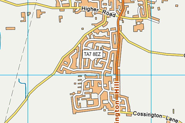 TA7 8EZ map - OS VectorMap District (Ordnance Survey)