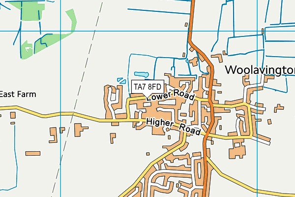 TA7 8FD map - OS VectorMap District (Ordnance Survey)