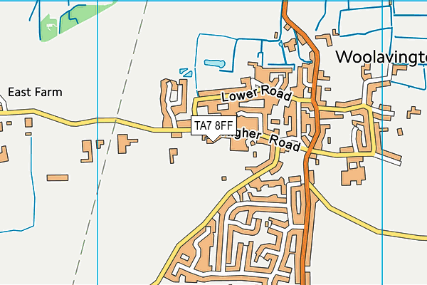 TA7 8FF map - OS VectorMap District (Ordnance Survey)