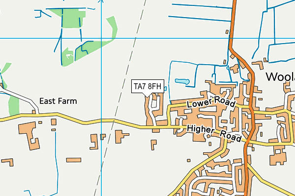 TA7 8FH map - OS VectorMap District (Ordnance Survey)