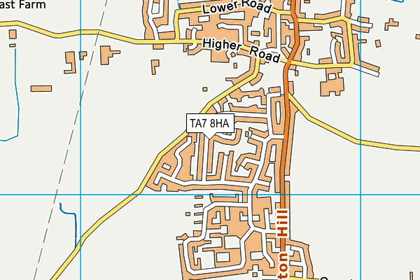 TA7 8HA map - OS VectorMap District (Ordnance Survey)