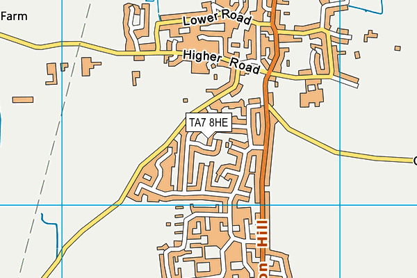 TA7 8HE map - OS VectorMap District (Ordnance Survey)