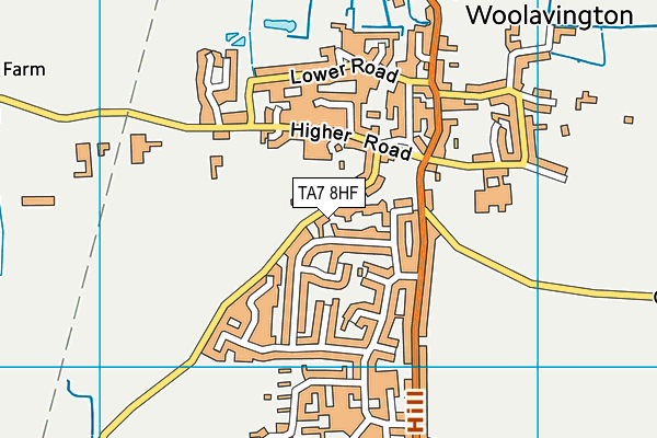TA7 8HF map - OS VectorMap District (Ordnance Survey)