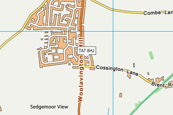 TA7 8HJ map - OS VectorMap District (Ordnance Survey)