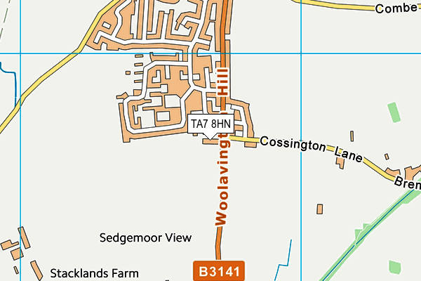 TA7 8HN map - OS VectorMap District (Ordnance Survey)
