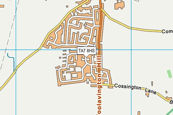 TA7 8HS map - OS VectorMap District (Ordnance Survey)