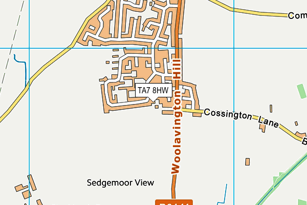 TA7 8HW map - OS VectorMap District (Ordnance Survey)