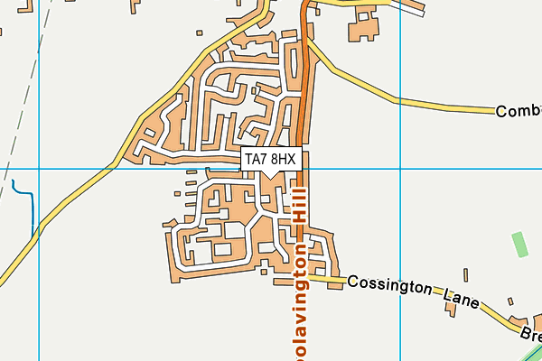 TA7 8HX map - OS VectorMap District (Ordnance Survey)