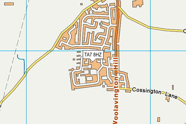 TA7 8HZ map - OS VectorMap District (Ordnance Survey)
