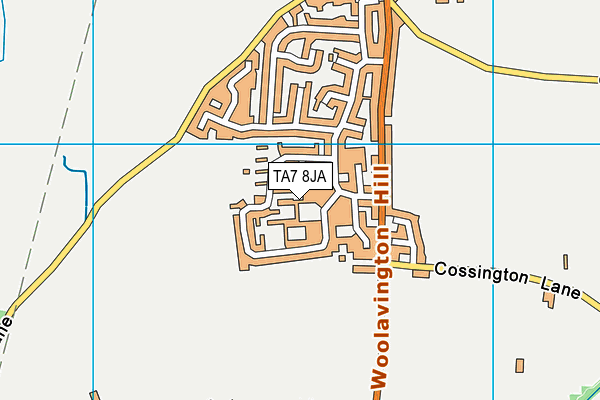 TA7 8JA map - OS VectorMap District (Ordnance Survey)