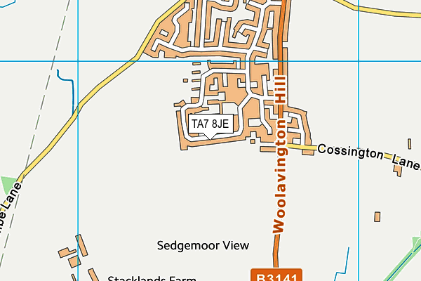 TA7 8JE map - OS VectorMap District (Ordnance Survey)