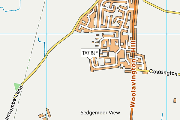 TA7 8JF map - OS VectorMap District (Ordnance Survey)