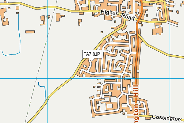 TA7 8JP map - OS VectorMap District (Ordnance Survey)