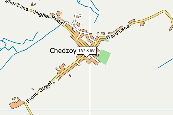 TA7 8JW map - OS VectorMap District (Ordnance Survey)