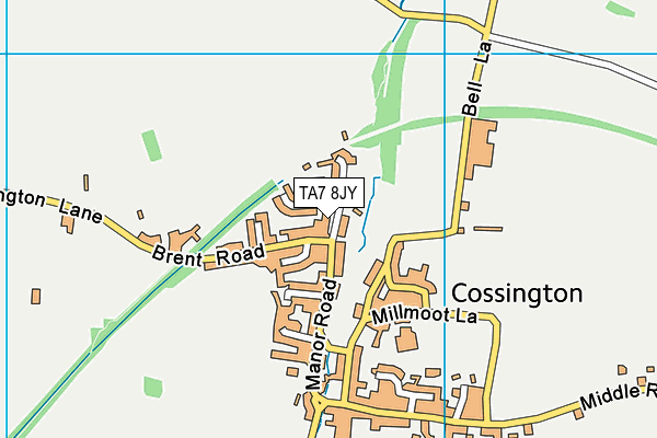 TA7 8JY map - OS VectorMap District (Ordnance Survey)