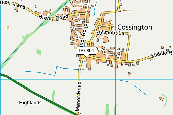 TA7 8LQ map - OS VectorMap District (Ordnance Survey)