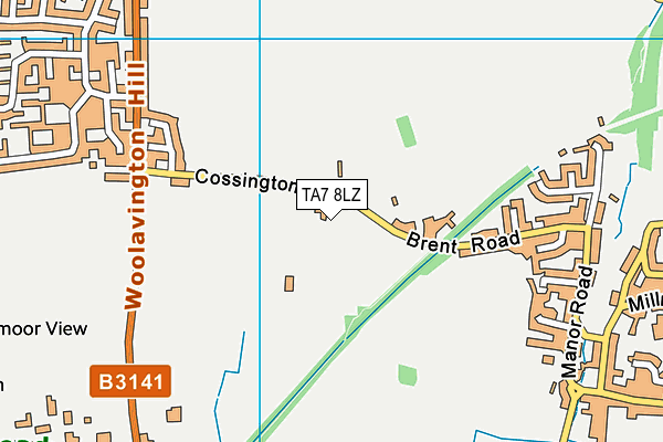 TA7 8LZ map - OS VectorMap District (Ordnance Survey)