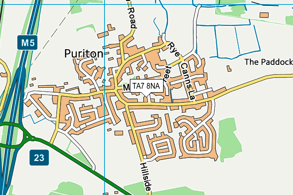 TA7 8NA map - OS VectorMap District (Ordnance Survey)