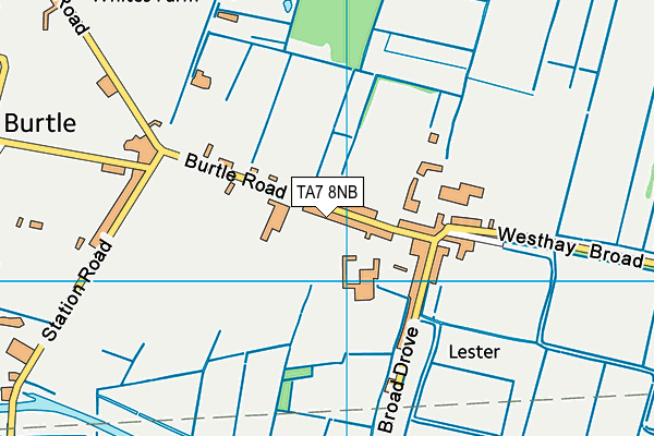 TA7 8NB map - OS VectorMap District (Ordnance Survey)