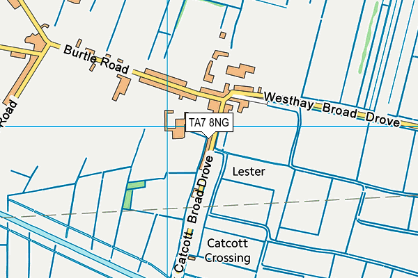 TA7 8NG map - OS VectorMap District (Ordnance Survey)