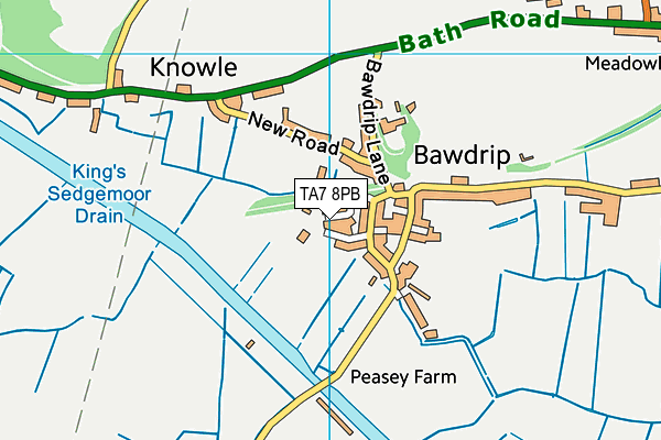 TA7 8PB map - OS VectorMap District (Ordnance Survey)