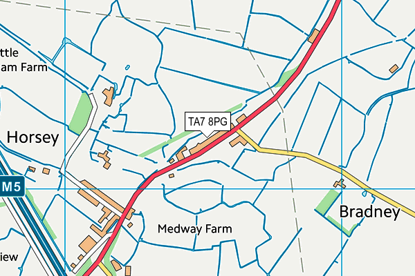 TA7 8PG map - OS VectorMap District (Ordnance Survey)