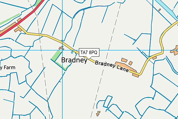 TA7 8PQ map - OS VectorMap District (Ordnance Survey)