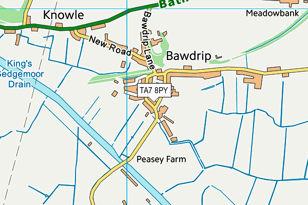 Kingsmoor Primary School map (TA7 8PY) - OS VectorMap District (Ordnance Survey)