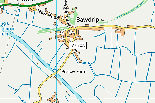 TA7 8QA map - OS VectorMap District (Ordnance Survey)