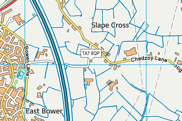 TA7 8QP map - OS VectorMap District (Ordnance Survey)