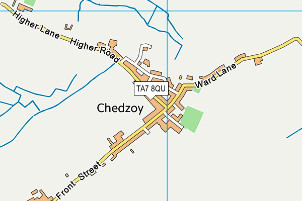 TA7 8QU map - OS VectorMap District (Ordnance Survey)