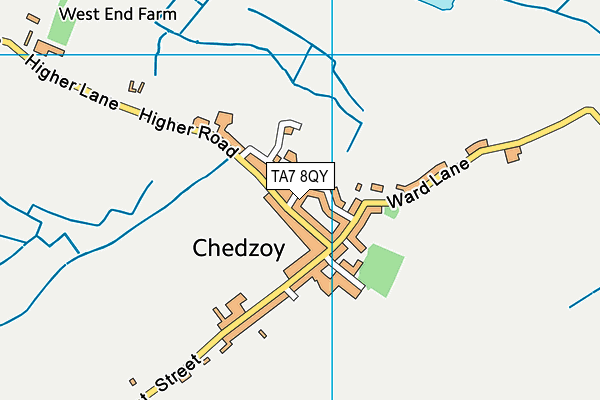 TA7 8QY map - OS VectorMap District (Ordnance Survey)